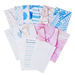 Lot de 26 enveloppes économiques créatives à 6 trous, avec feuilles de Budget et étiquettes autocollantes, portefeuille organiseur de coupons 