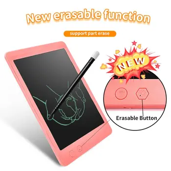 

10.5' LCD Smart Notebook Writing Pad E-writer Graphic Kid Drawing Board Can Wipe Part Of The Writing with Stylus + Holder