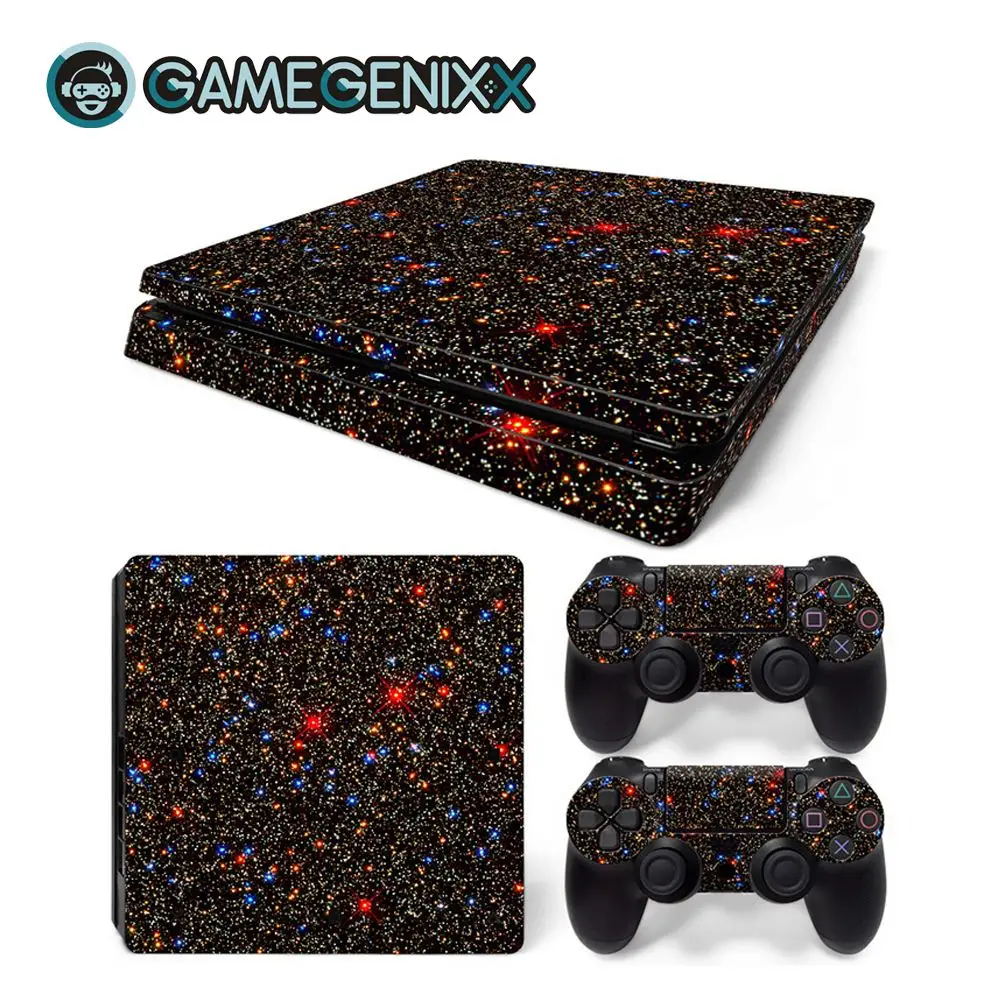 Защитная Наклейка на кожу GAMEGENIXX для PS4 Slim Console и 2 контроллера-Nebula