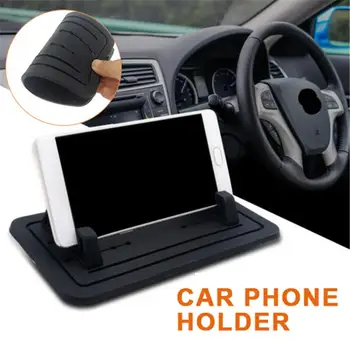 

Car Phone Holder Silicone Pad Center Console Flat Bracket Non-slip Dashboard Mat Universal Car Phone Mount Cradle Dock