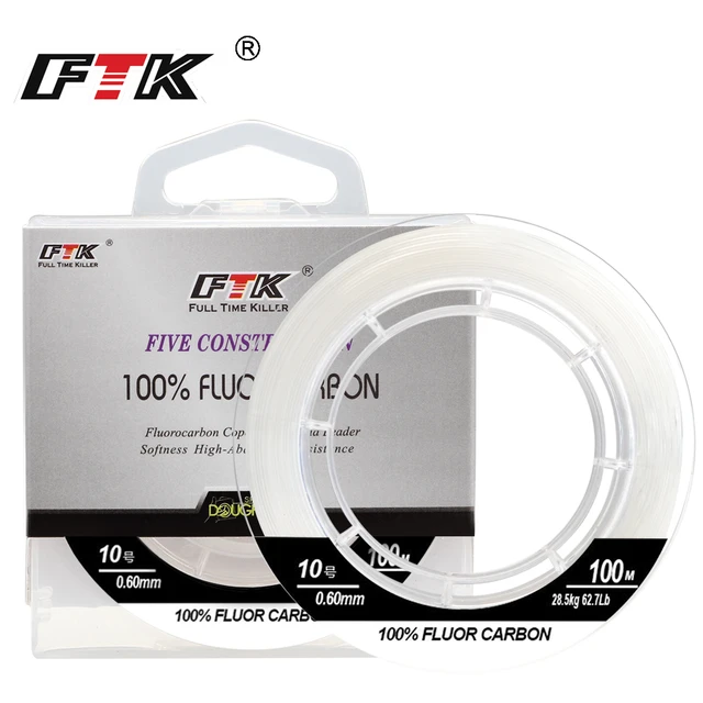 FTK 100m 100% FluoroCarbon Line Fishing Line Japan 0.14mm-1.0mm 5.5LB-130.9LB  Fishing Wire Fishing Braid Mono Fishing Line - AliExpress