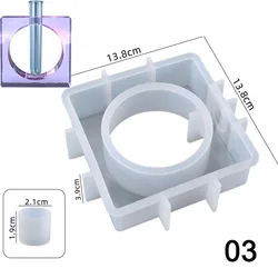 5-Piece Acrylic Glass Floral Test Tube Vase Set for Home Decor and Hydroponic Displays (Square)