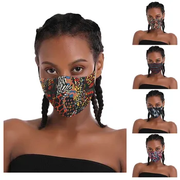 

Printed Breathable Reusable Mask Filter Pm2.5 Air Filtration Mask Adjustable Ear-hook Mouth Face Mask Mouth-muffle Mascarillas#E
