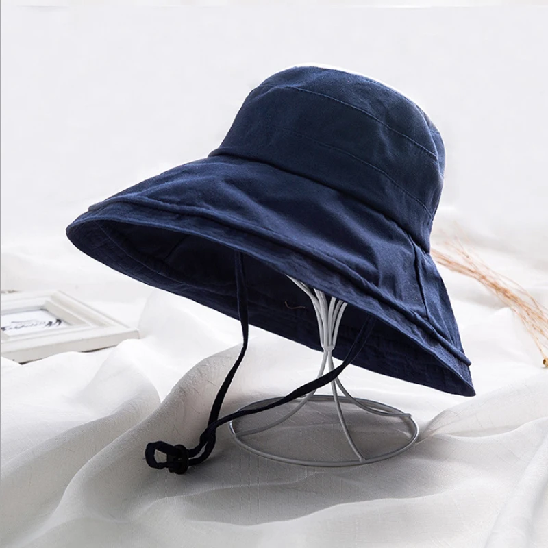 Высокое качество женская летняя Складная ультрафиолетовая Защитная тканевая шапка японская Солнцезащитная угловая Рыбацкая Кепка Праздничная Солнцезащитная шляпа - Цвет: Синий