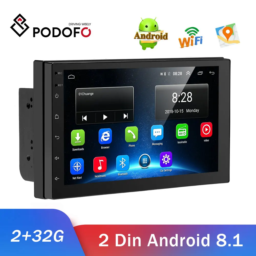 

Podofo 2din Android Car radio GPS Wifi Car Multimedia Player 4G auto Stereo For Volkswagen Nissan Hyundai Kia toyota autoradio