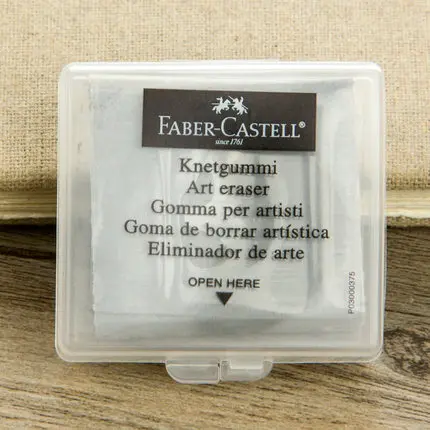 Faber-Castell 127220 резиновый мягкий ластик протирать пластичность разминаемая резина для художественного дизайна эскиз Пластилин канцелярские принадлежности - Цвет: Gray-With-Box