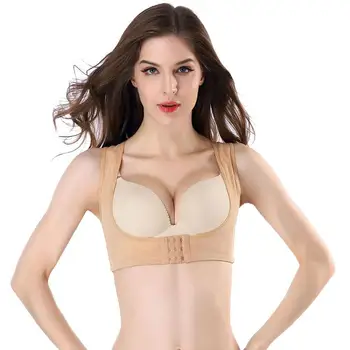 

Women Back Brace Shoulder Support Belt Vest Bra Humpback Posture Corrector Therapy Straps Body Shaper Bust Supports Gathered