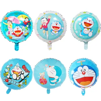 

10pcs new style Doraemon foil balloons round style 18inch cartoon doraemon helium balloons