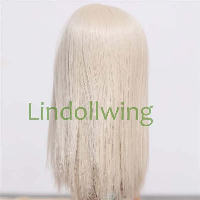 9-10 inch Blyth Wig Long Light Blonde Straight Hair 0809 - 4