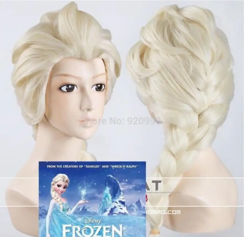 Принцесса Снежная королева Эльза Плетеный светильник для косплея блонд парик
