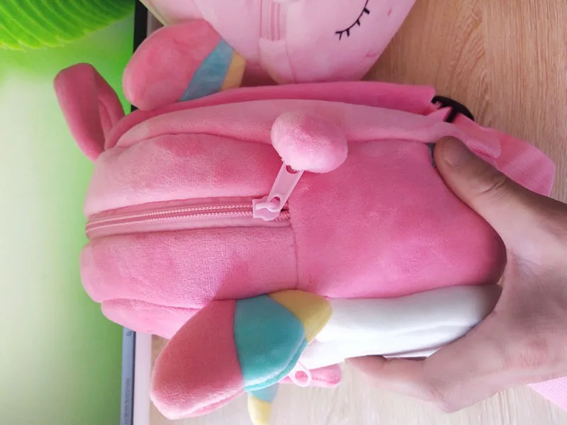 Baby Kids Unicorn Stuffed Backpack Cute Plush Toys Children Bag Kindergarten Schoolbag Girls Boys 3D Cartoon Animal Backpack