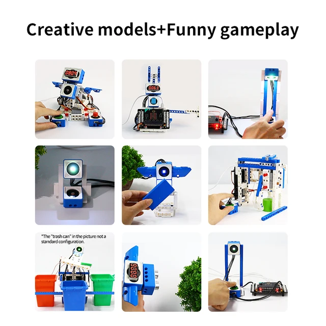 Yahboom Microbit V2 Robot DIY Assembled Electronic Sensor Kit Blocks Programmable Toy DIY STEM Education For Kids Children Gifts 4