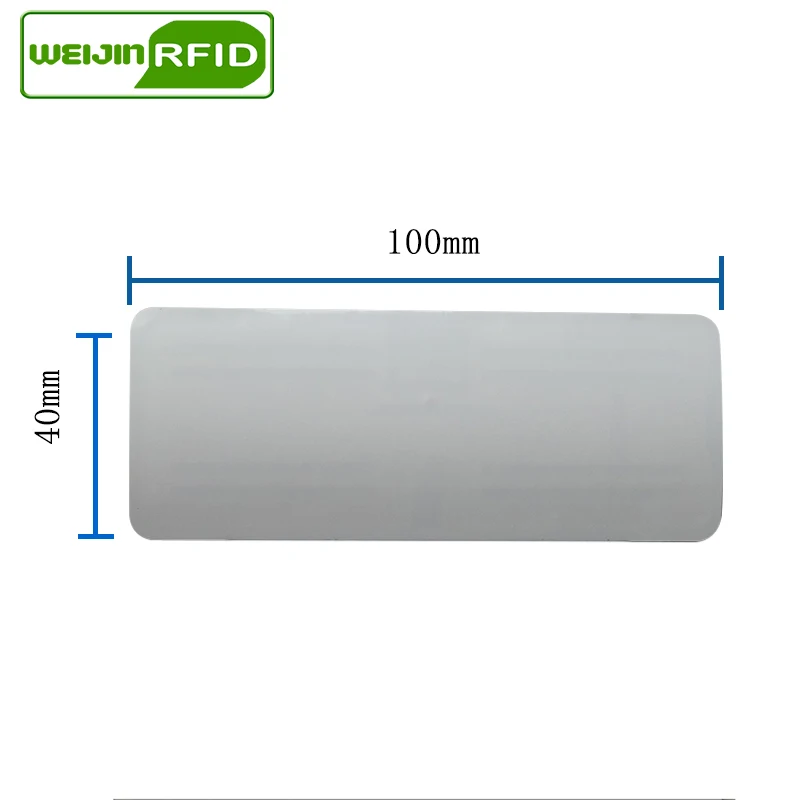 UHF RFID ультратонкая антиметаллическая бирка 915 м 868 м M4QT 100*40*0,8 мм EPC fixed фиксированные средства для печати ПЭТ Пассивная RFID PET этикетка