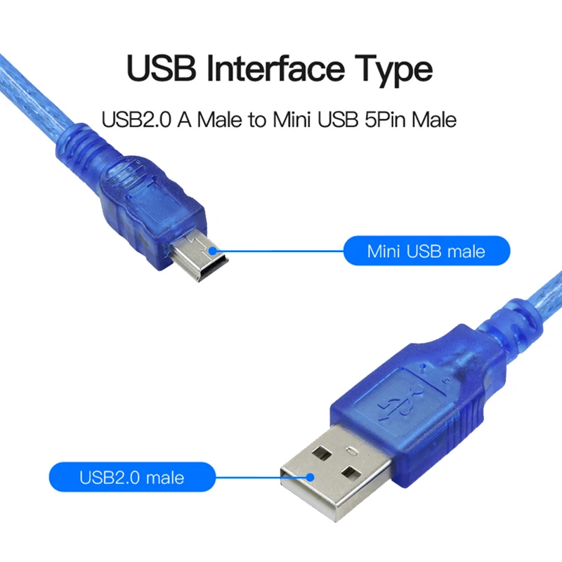 Мини USB к 2 0 кабели 5pin кабель для зарядки данных Шнур адаптер папа мужчине usb