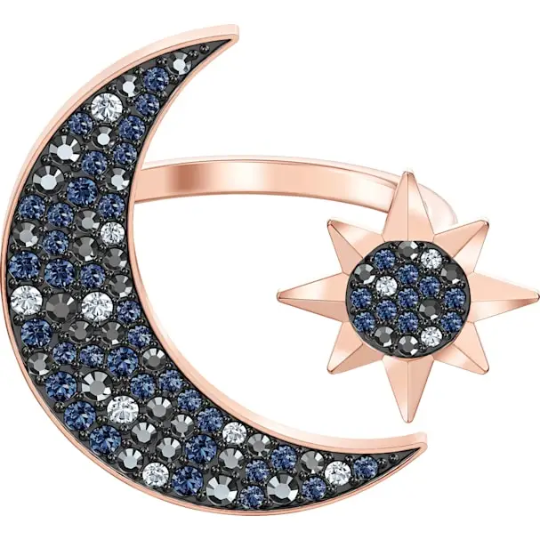 

PBS High Quality 1:1 Exquisite Swa Jewelry Sun And Moon Rings Logo Free Package Manufacturers Wholesale