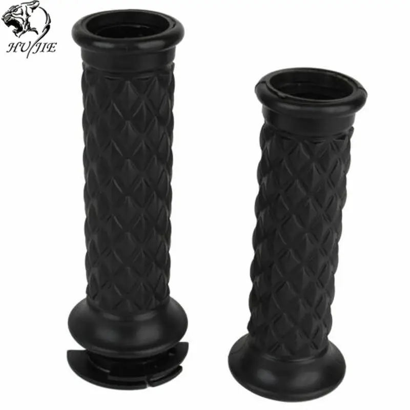 Triclicks 7/" мотоцикл рукоятка руля Бар Конец Черный Коричневый ручки для Honda Suzuki Кафе Racer Bobber Clubman