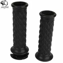 Triclicks 7/" мотоцикл рукоятка руля Бар Конец Черный Коричневый ручки для Honda Suzuki Кафе Racer Bobber Clubman