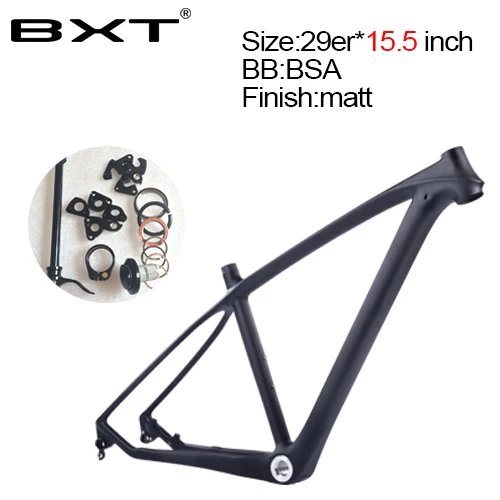 15.5 no logo Matte Новая карбоновая mtb рама 29er mtb карбоновая рама 29 142*12 or135* 9 мм рама карбоновая для горного велосипеда Рама для велосипеда прямые продажи с фабрики - Цвет: 15.5 no logo Matte