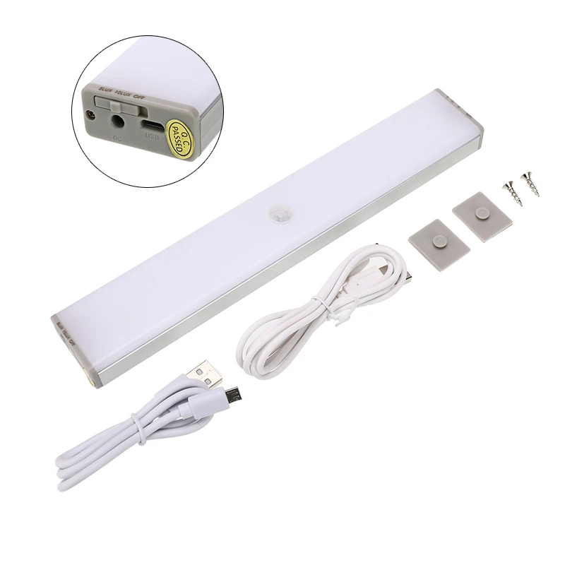 

Настенные комнатные лампы с зарядкой по USB для кухни, светодиодный светильник для гардероба, чулана, ночного освещения, гардероба, кровати, светильник пассивным инфракрасным датчиком движения