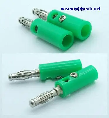 

DHL/EMS 100PCS Green 4mm Banana plug for Binding Post Cables Power Amplifier Test Speaker-A7