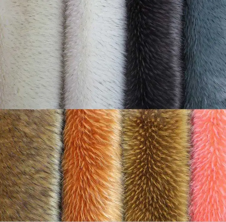 Faux fur imported flame retardant yellow palm scorpion hair scorpion hair cuffs fur cuffs imitation raccoon hair fabric