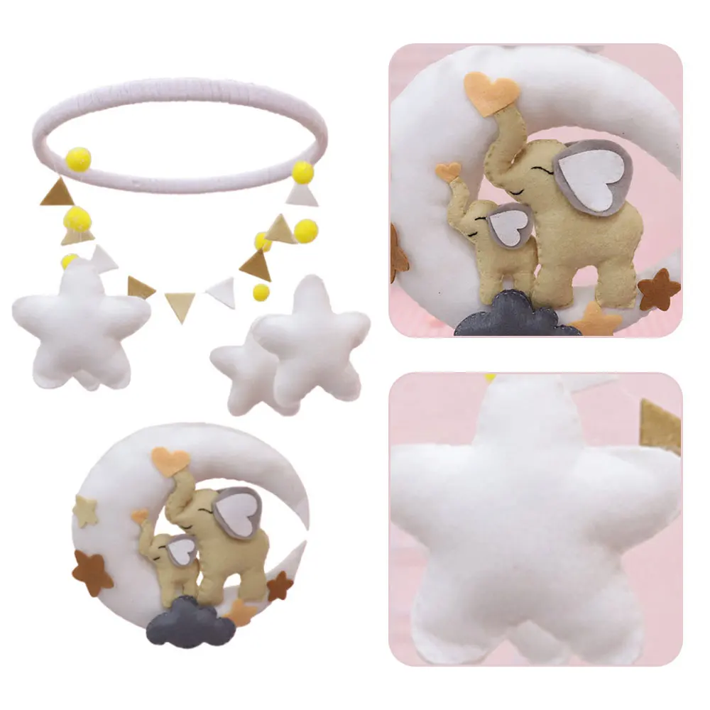  DIY Handcraft Non-Woven Dream Catcher Felt Making Kit Handmade Elephant Bed Bell Toy For Children's