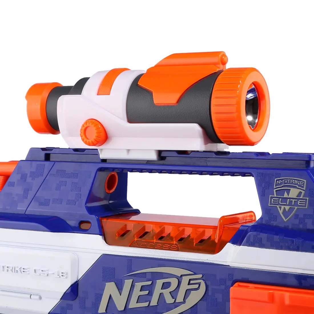 Обновленный комплект модов для Nerf с тактическим фонариком, украшение передней трубки, прицельное устройство, направляющий рельс, основной корпус для игрушечного оружия