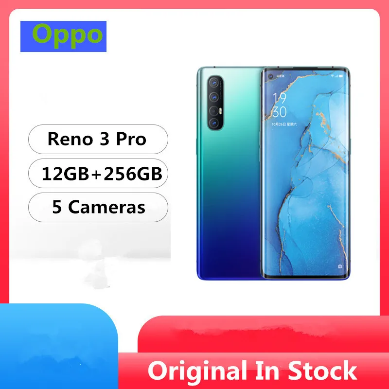 Oppo Reno 3 Pro мобильный телефон с 6 5 дюймовым дисплеем процессором Snapdragon 76 ОЗУ 12 Гб ПЗУ