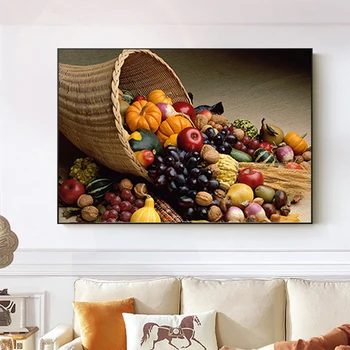

Fruit Vegetable Cooking Supplie Canvas Painting Posters and Prints Scandinavian Wall Art Picture for Living Room Kitchen Decor