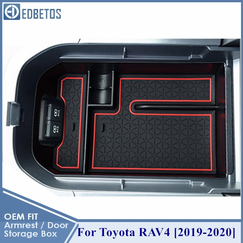 Аксессуары для Toyota RAV4 RAV 4 2019 2020 черный Органайзер центральной - Фото №1