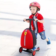 Дети скутер чемодан на колесах скейтборд путешествия багажные сумки с колесами посадочная коробка