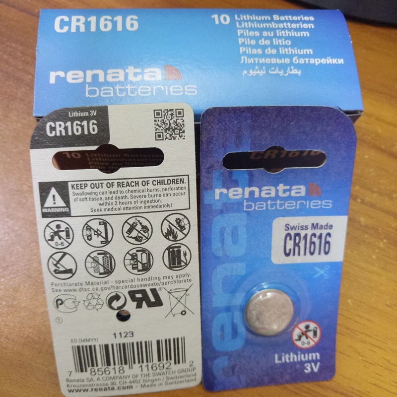 100X renata CR1616 CR 1616 3v литиевое устройство дистанционного управления на батарейках батареи автомобиля дистанционного управления батареи, батарейка для материнской платы