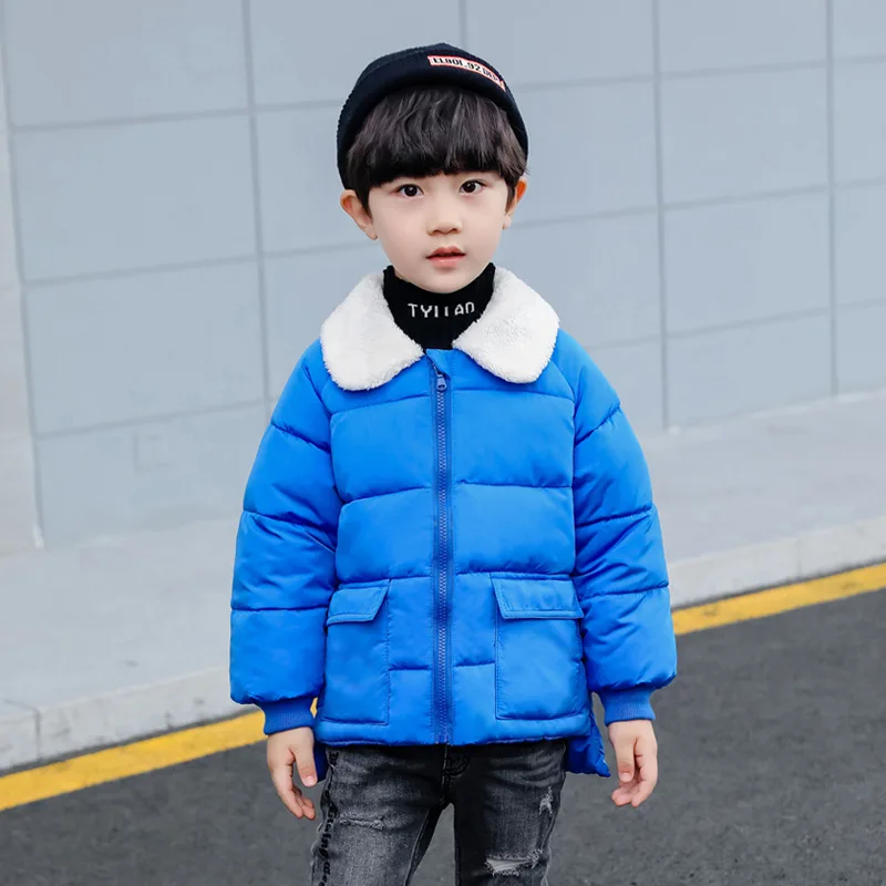 Осенне-зимние куртки для мальчиков, теплая плотная детская одежда, верхняя одежда для малышей, пальто для девочек, куртка, детская одежда для 2, 4, 6, 7, 8, 9 лет - Цвет: Синий