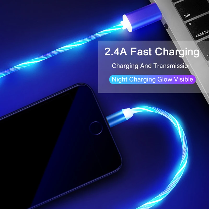 Магнитный светящийся струящийся кабель Micro USB провод для быстрой зарядки для OPPO A3 A3S A5 A7 A9 F3 F5 F7 F9 F11 быстрое зарядное устройство для автомобиля