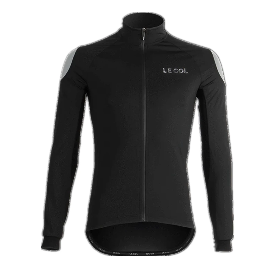 Цвет: желтый LE COL Зимняя шерстяная велосипедная майка с длинным рукавом, велосипедная одежда, мужская теплая флисовая одежда для езды на велосипеде, Майо ciclismo, лайкра, отстрочка манжет - Цвет: Цвет: желтый