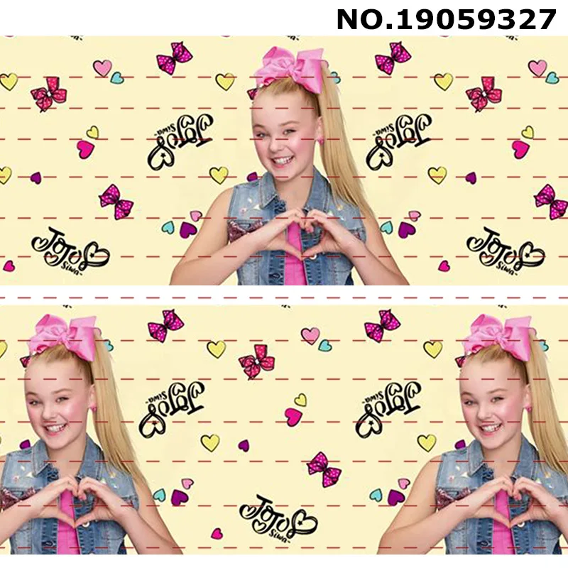 10 ярдов-разные размеры-новейшая Jojo Siwa лук узор Grosgrain ленты ручной работы аксессуары - Цвет: 19059327