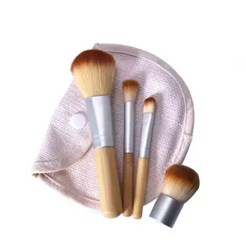 

O.TWO.O 4PCS/LOT Bamboo Brush Foundation Brush Make-up For Makeup Brushes Face Tool Cosmetic Brush Beauty Powder S7O2