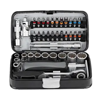 

38pcs Mini Portable Precise Ratchet Wrench Sleeve Set Practical Bicycle Requiring Tool Kit Steel Car Repair Tools