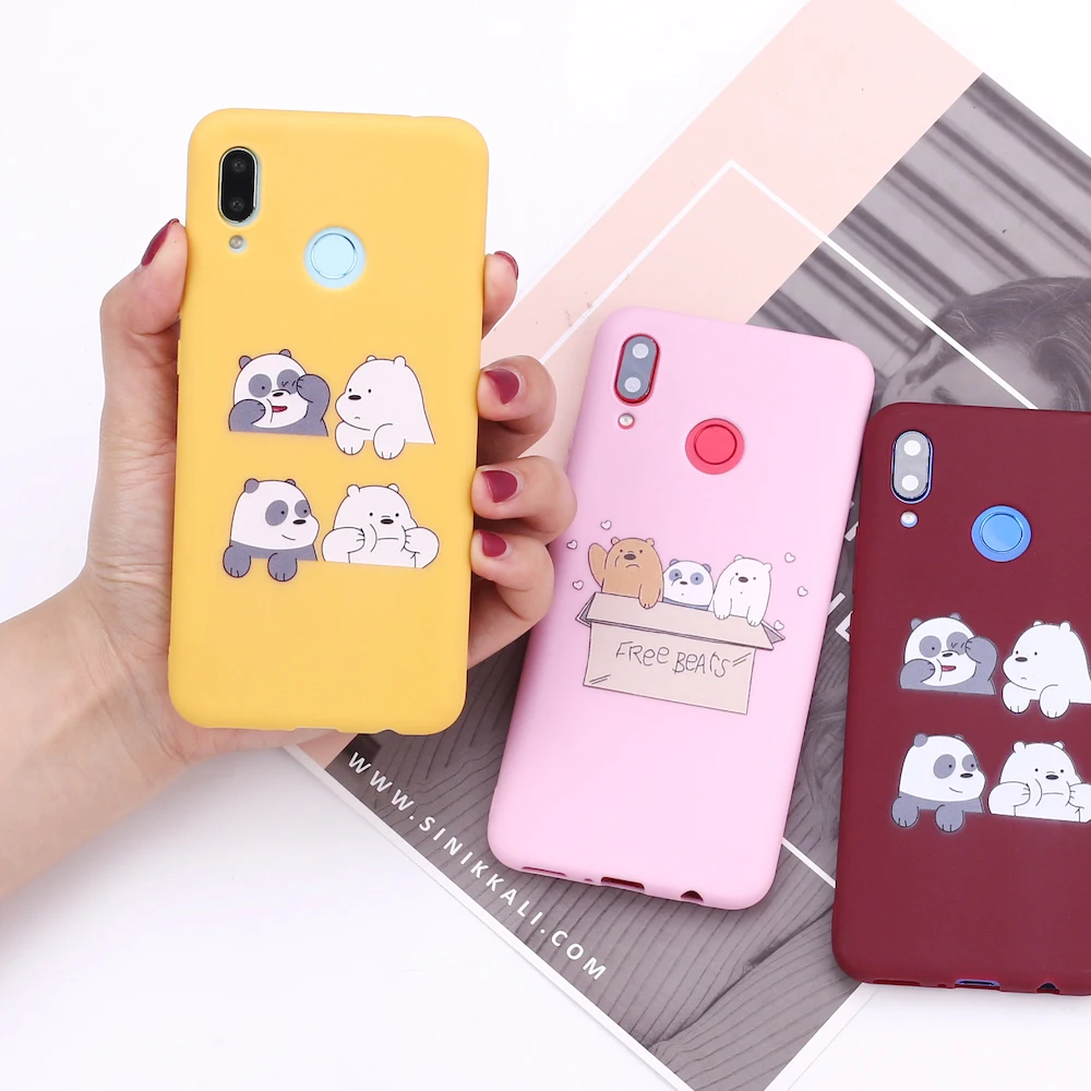 Силиконовый чехол для телефона Samsung S8 S9 S10 S10e S20 Plus Note 8 9 10 A7 A8 с рисунком медведя из
