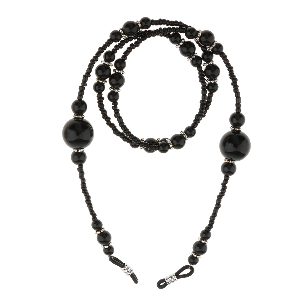 2 Pieces Boho Beads Eyeglass Chain Sunglass String Holder Strap Neck Strap Cord Lanyard Rope Necklace 65cm 70cm 