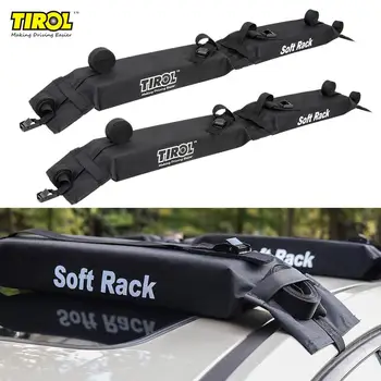 

Tirol P3 Auto Oxford Soft Roof Rack 2 Pieces/Set Luggage Black Easy Rack Load 60kgs Fold Universal Car Carrier Rack T25454b