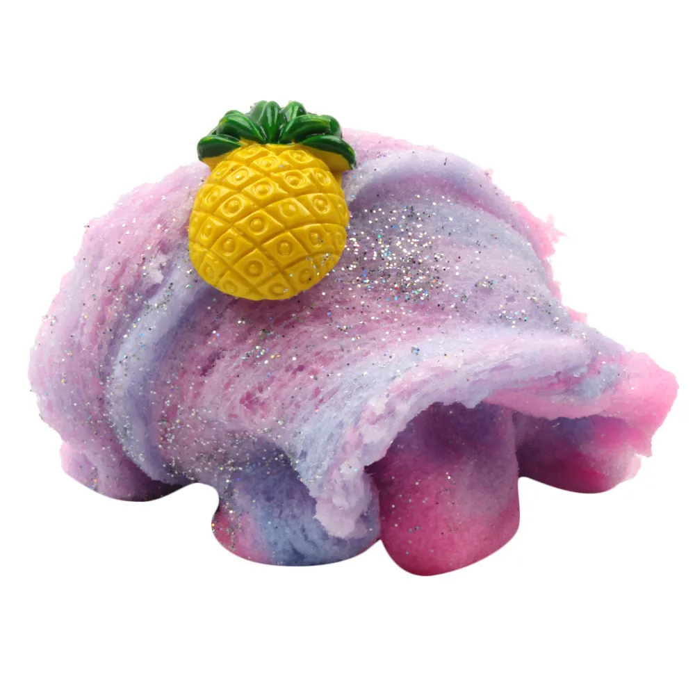 Colorful Mixing Cloud Cotton Candy Slime Fluffy Polymer Anti Stress Slime Sludge Cotton Mud Toy Toys For Children #A