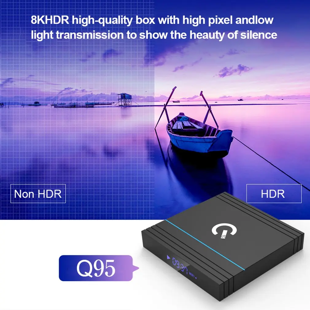 Q95 Мини Android 9,0 ТВ приставка Amlogic S905X3 4 ГБ 32 ГБ Смарт ТВ приставка Wifi 4K HD Netflix приставка