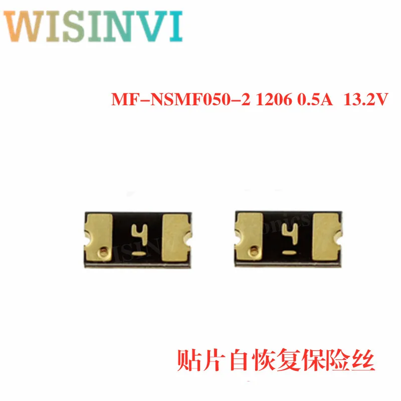 MF-NSMF050-2 1206 0.5A 13.2V fuse Marking 4 SMD SMT PPTC PTC Resettable Fuses MF-NSMF Series MF-NSMF050 3.2MM*1.6MM 3.2*1.6