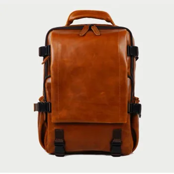 

2020 new retro pu backpack fashion summer early autumn style simple Large capacity schoolbag