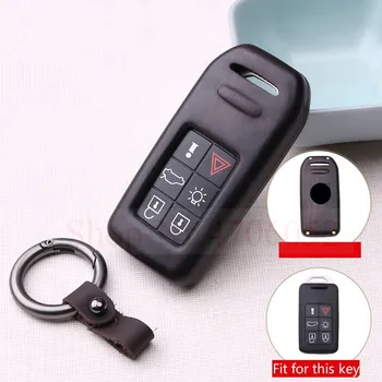 

Red sandalwood ebony Key Holder Cover Case Shell For Volvo S60L S80L XC60 S60 V60 Car Styling smart key Shell Covers