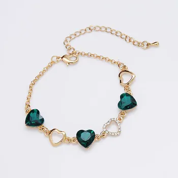 

New Style Heart Shape Bracelets Hot Selling Peach Heart Heart Interlocking Jewelry Bracelets Ornament
