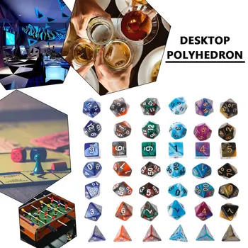 

49 pcs Polyhedral Dice Dice for Dungeons and Dragon Board Game Dice (7 Sets)