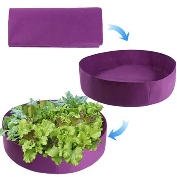 

Black Round Plant Pots Felt Fabrics Pouch Root Container Grow Bag Aeration Container Nursery Pots