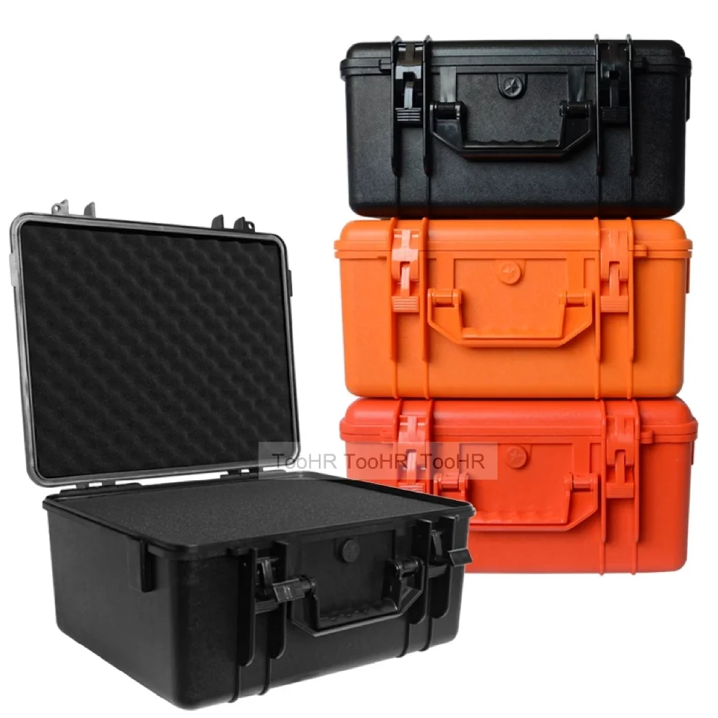 Caja de instrumentos de protección de seguridad, de caja de herramientas para exteriores, Maleta impermeable a prueba de golpes con esponja, 328x235x168mm - AliExpress